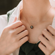 Monique|南洋珠單顆黑珍珠項鍊