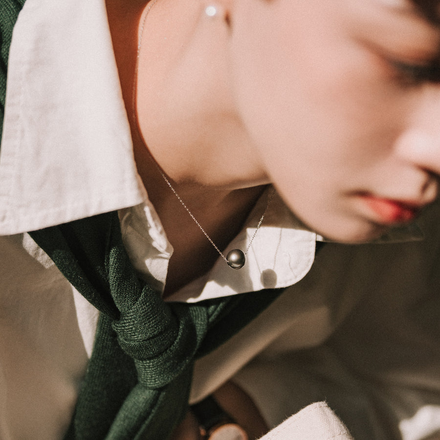 Monique|南洋珠單顆黑珍珠項鍊