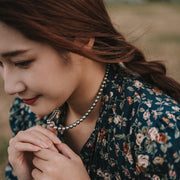 Madison|Akoya銀黑珍珠項鍊