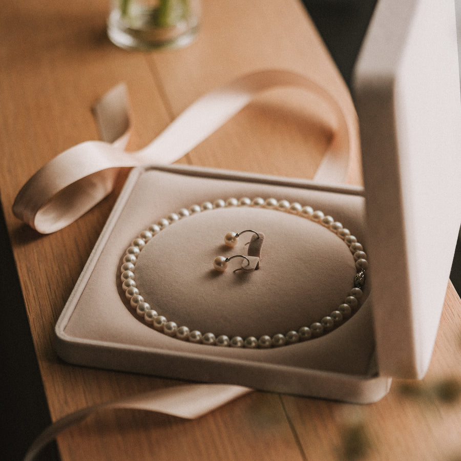 Avery Pearl Set|Akoya珍珠項鍊耳環套組