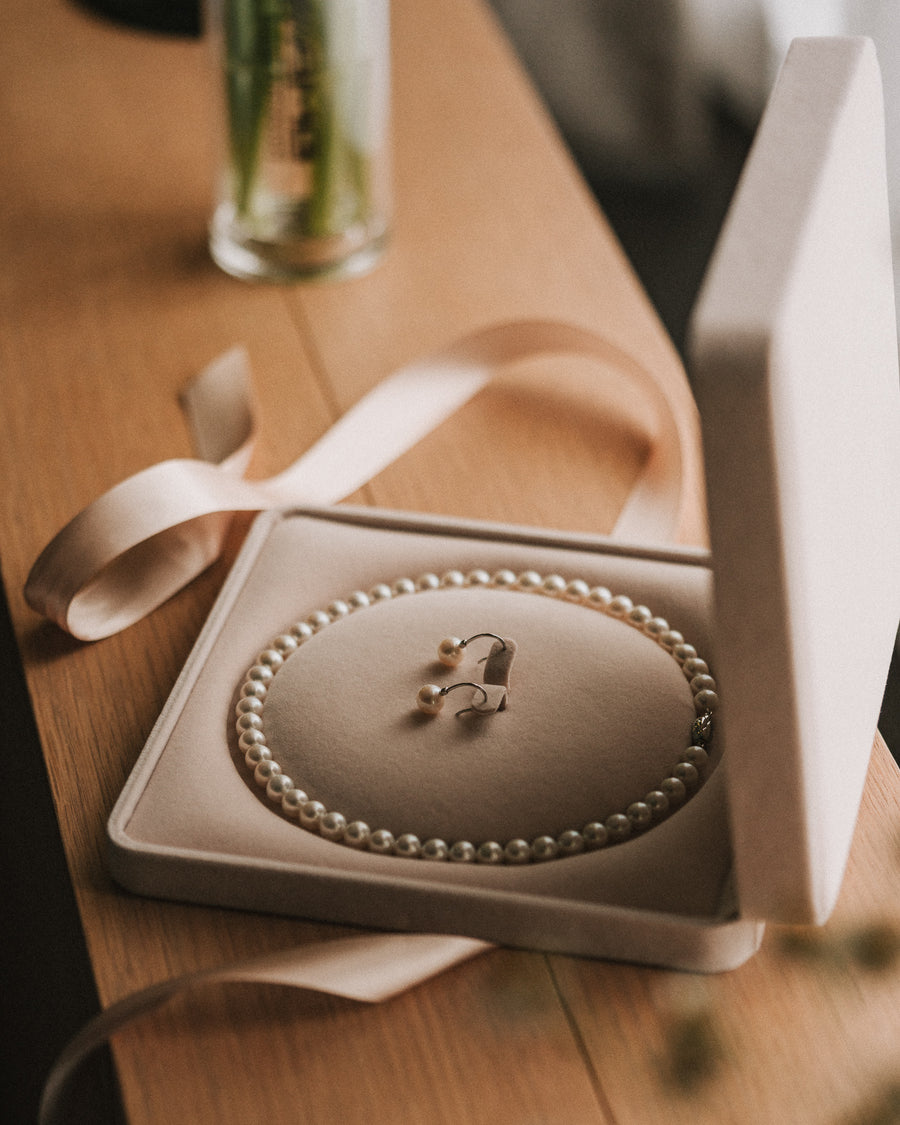 Avery Pearl Set|Akoya珍珠項鍊耳環套組