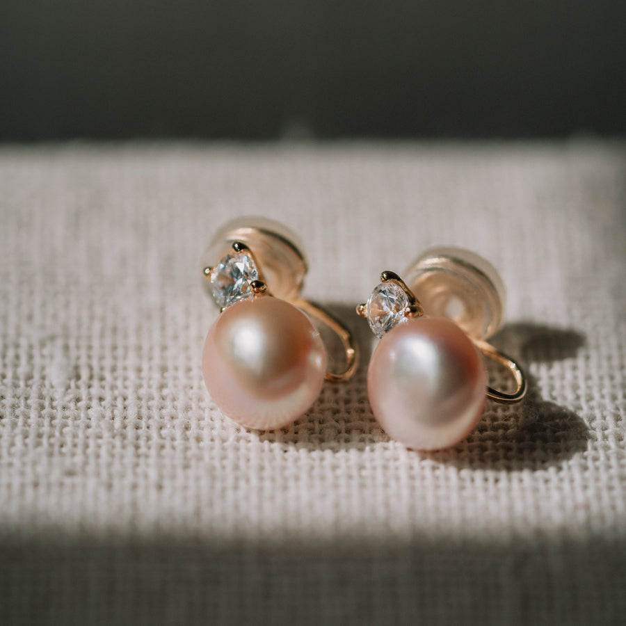 Miranda | 鋯石珍珠耳環耳夾