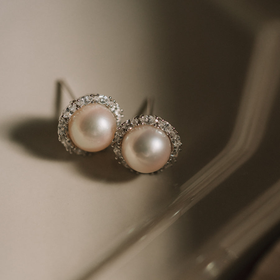 Inez|Akoya珍珠耳環