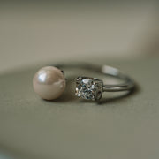 Miranda|單鑽珍珠戒指