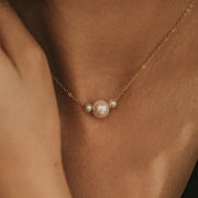 Avery's Wish|Akoya三顆珍珠項鍊