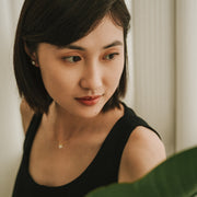 Lena|頂級鋯石純銀單鑽耳環