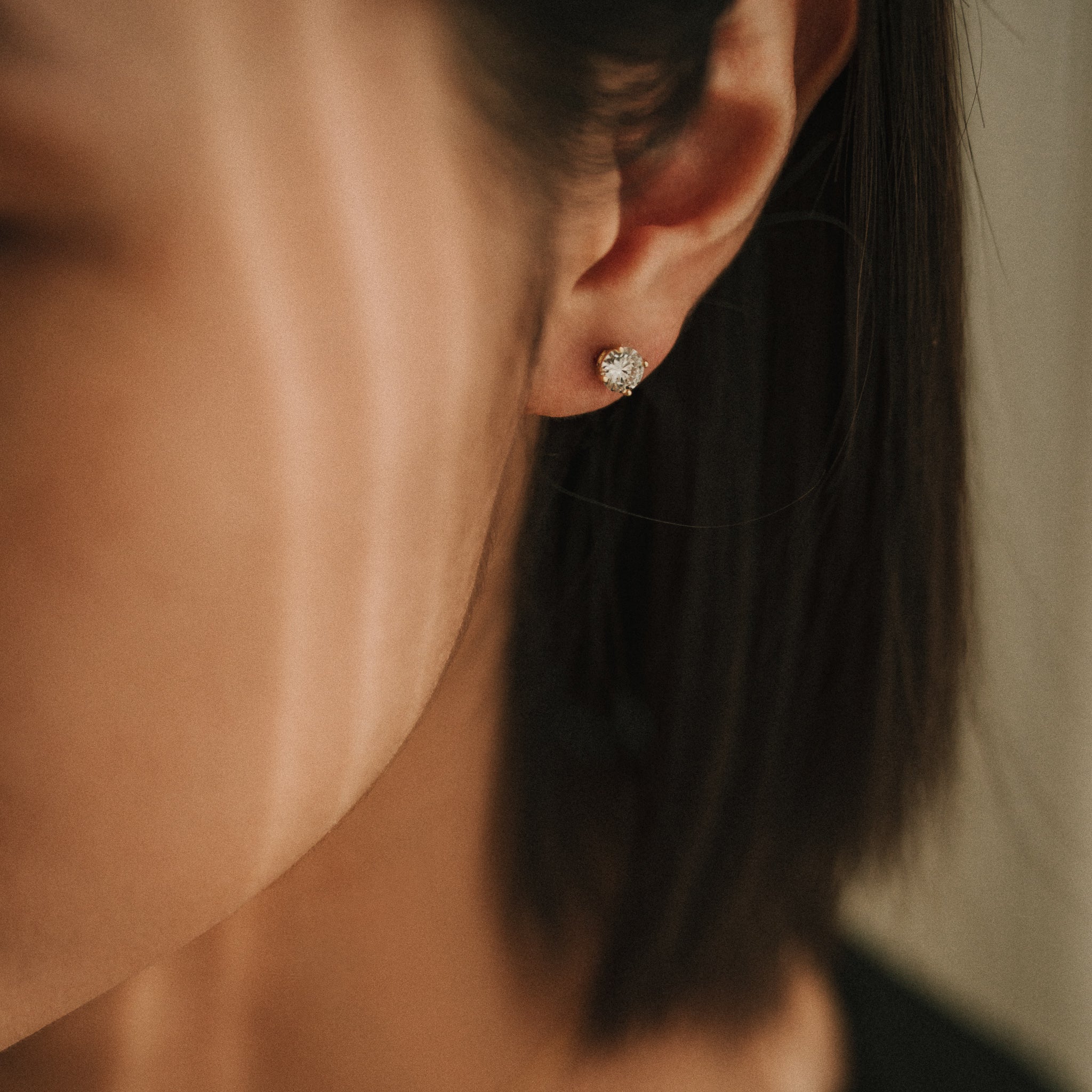 Lena|頂級鋯石純銀單鑽耳環