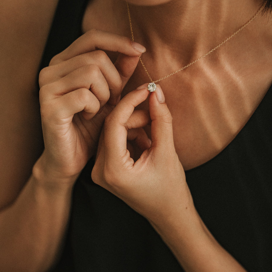 Lena|頂級鋯石純銀單鑽項鍊