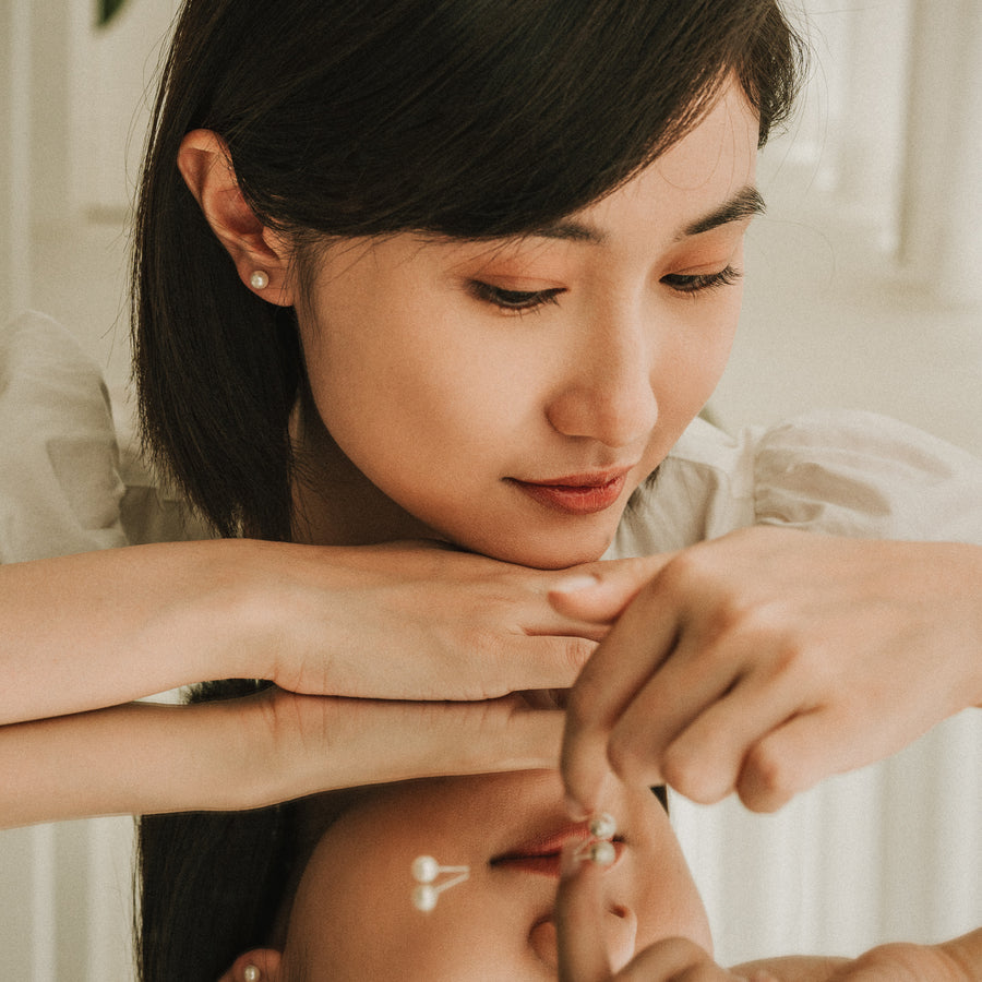 Julia|極光淡水珍珠耳環