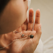 Monique|單鑽南洋珠雙鍊合一