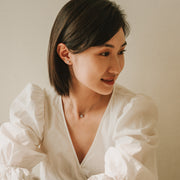 Lena|頂級鋯石純銀單鑽耳環