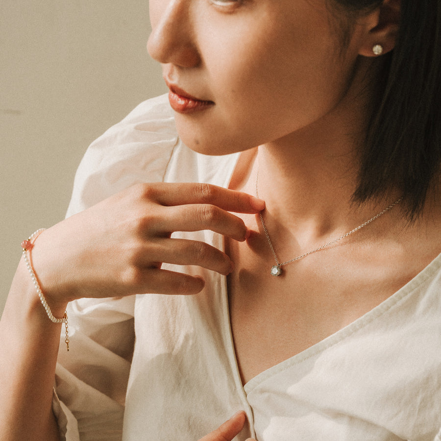 Lena|頂級鋯石純銀單鑽項鍊