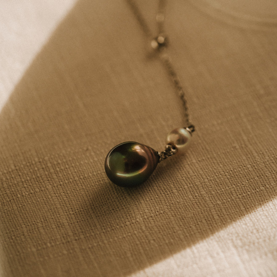 Monique|南洋珠可調整Y字鍊