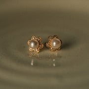 Avery's Garden|Akoya珍珠小花耳環