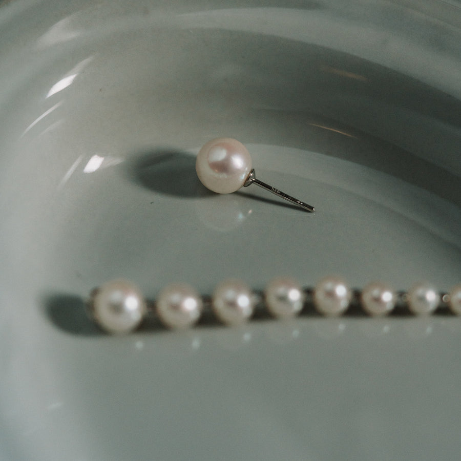 Taylor J.|珍珠鏈條耳環耳夾