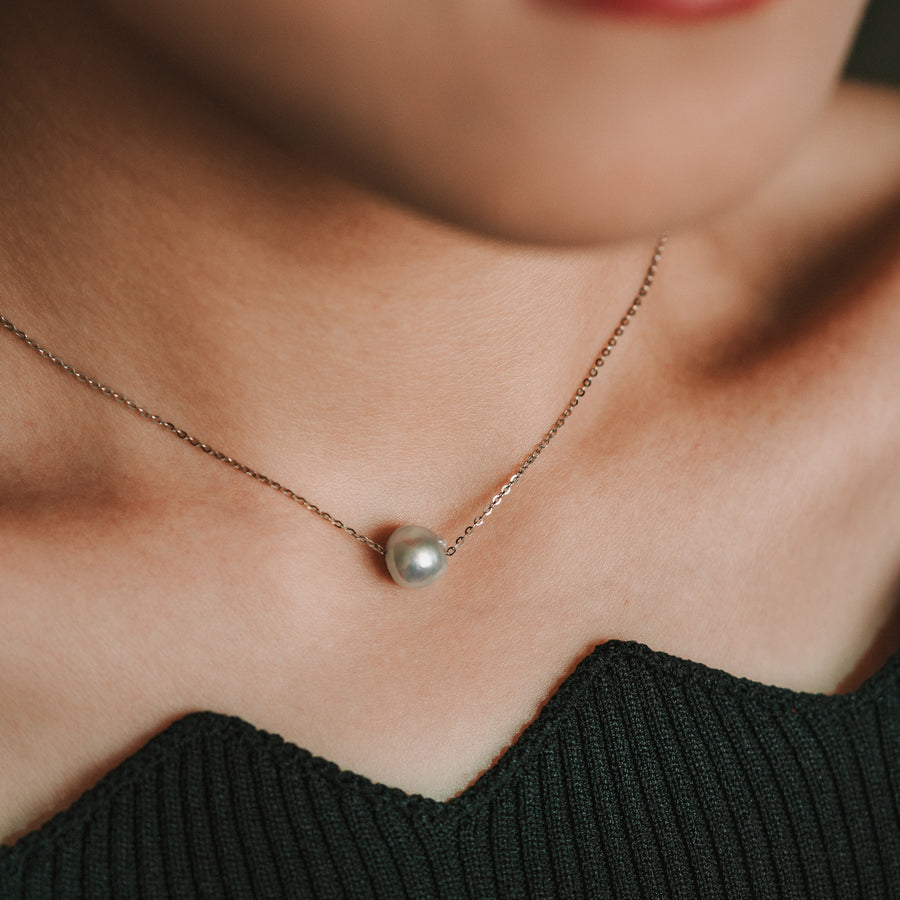 Stella|真多麻單顆珍珠項鍊