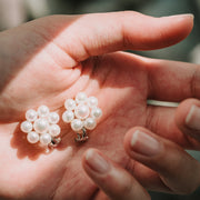 Victoria|花朵珍珠耳夾