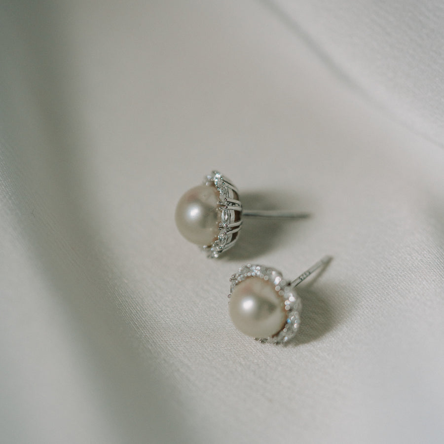 Inez|Akoya珍珠耳環