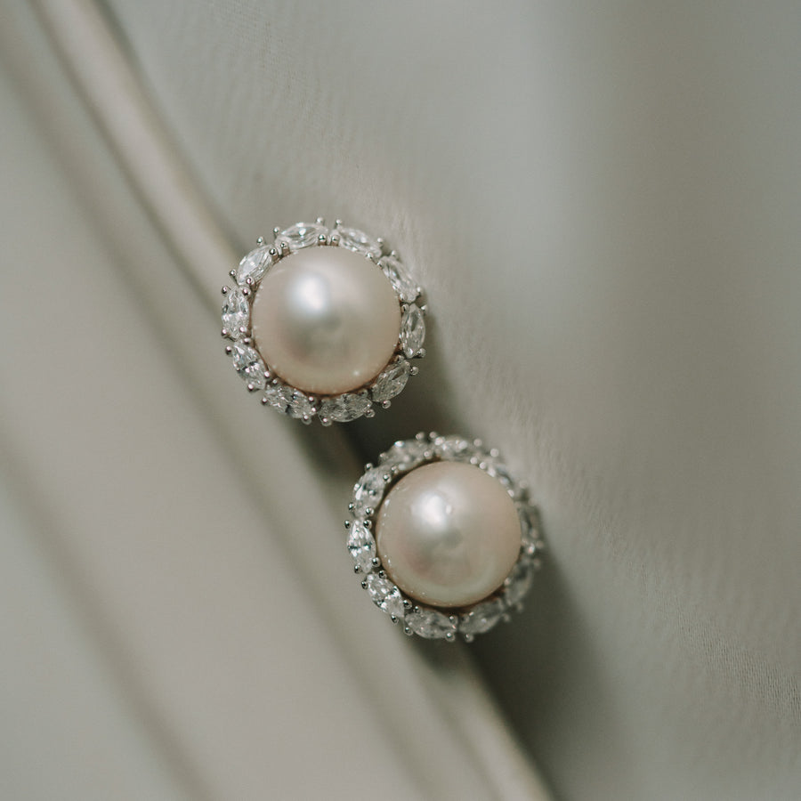 Inez|Akoya珍珠耳環