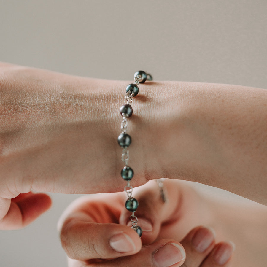 Alzena C.|Akoya黑珍珠手鍊
