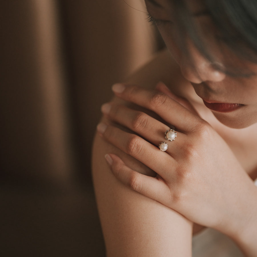 Dahlia|Akoya珍珠戒指