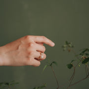 Miranda|單鑽珍珠戒指