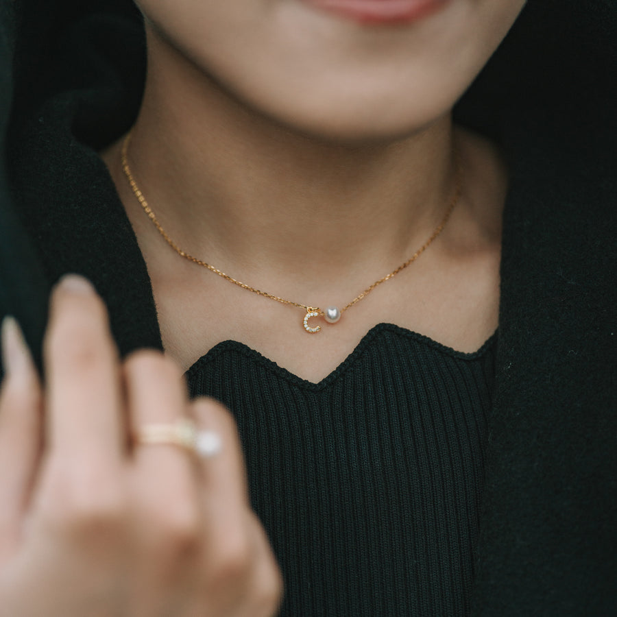 Mignon|英文字母珍珠項鍊