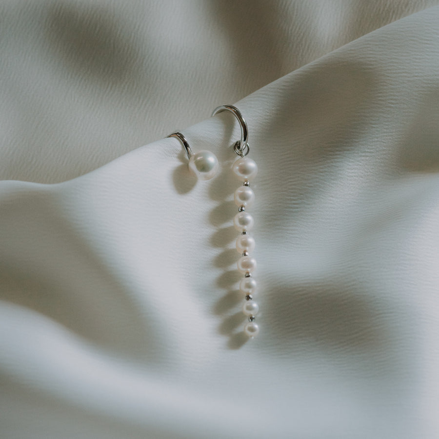 Taylor J.|珍珠鏈條耳環耳夾