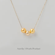 Aurelia|Akoya單顆金色珍珠項鍊