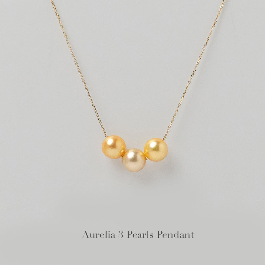 Aurelia|Akoya單顆金色珍珠項鍊