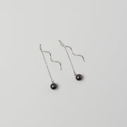 Cleo|Akoya黑珍珠垂墜耳環