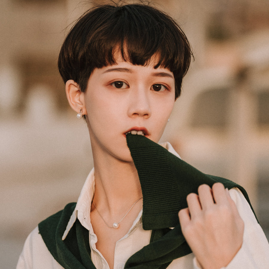 Melody|夾式珍珠耳環