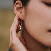 Lumi|雙珍珠垂墜耳環