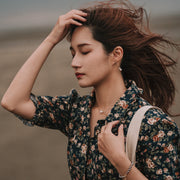 Lumi|雙珍珠垂墜耳環