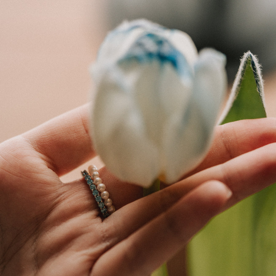 Julia|迷你珍珠戒指