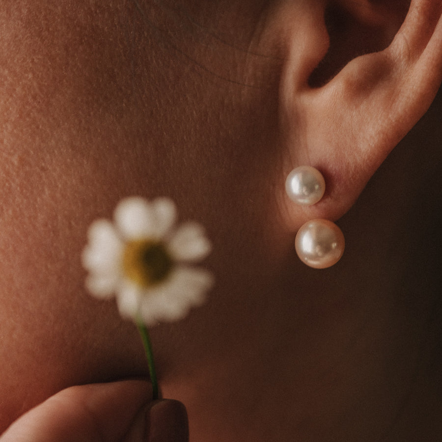 Mommy&Me|雙珍珠兩用耳環