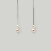 Lumi|雙珍珠垂墜耳環