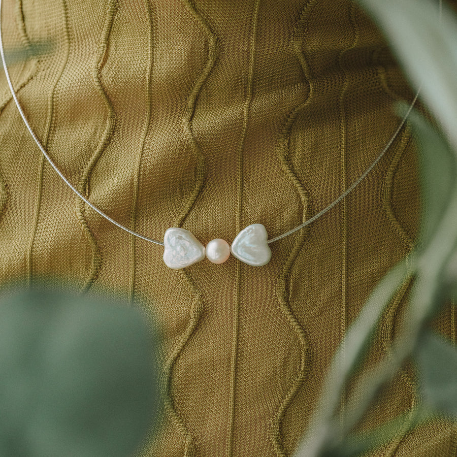 Lilly｜Keshi珍珠蝴蝶結項鍊